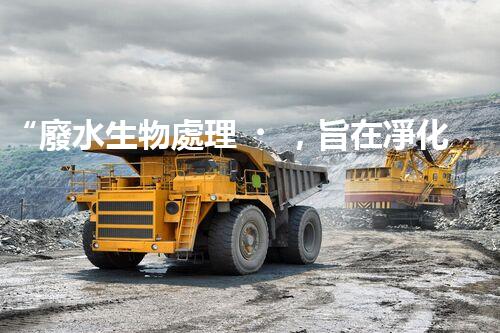 “廢水生物處理，旨在凈化水源，守護(hù)碧水藍(lán)天”
